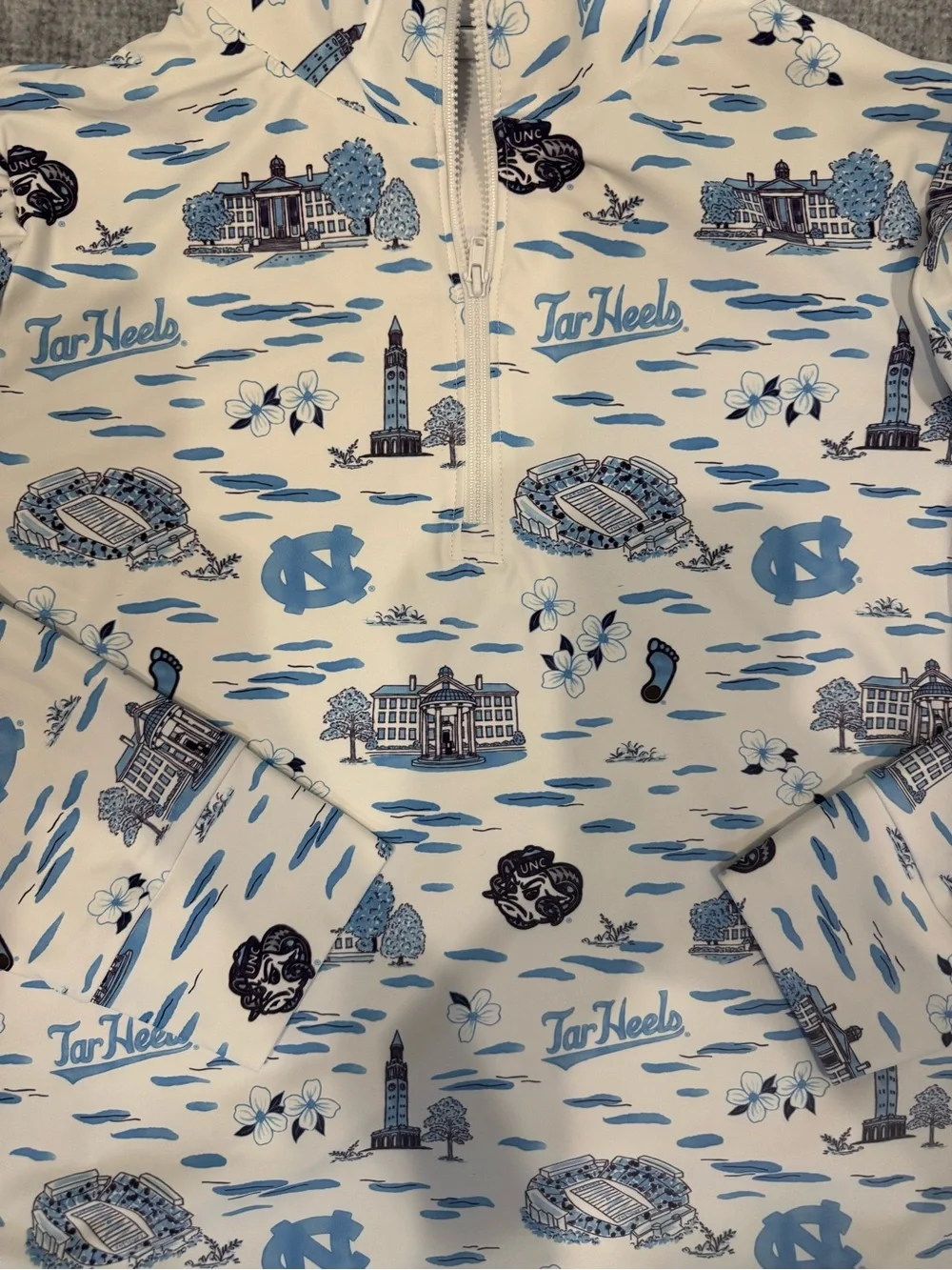 NWOT Smith & Quinn UNC North Carolina Toile Grayson Top Molly Skort Set